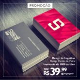 Design Logotipo + design cartão de visita + impressão 1000 cartões